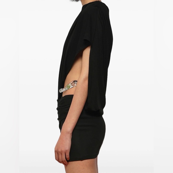 Christopher Esber
Black Encased Nature Resin Draped Jersey Minidress - Picture 4 of 5